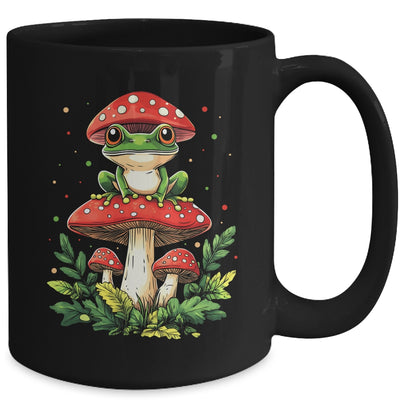 Cute Frog On Mushroom Cartoon Aesthetic Art Garden Lover Mug | siriusteestore