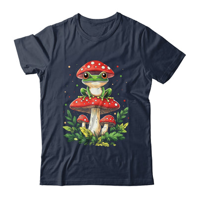 Cute Frog On Mushroom Cartoon Aesthetic Art Garden Lover Shirt & Tank Top | siriusteestore