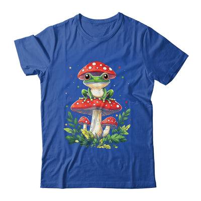 Cute Frog On Mushroom Cartoon Aesthetic Art Garden Lover Shirt & Tank Top | siriusteestore