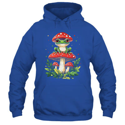 Cute Frog On Mushroom Cartoon Aesthetic Art Garden Lover Shirt & Tank Top | siriusteestore