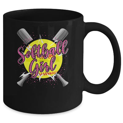 Cute Funny Softball Player Fan Softball Girl Mug | siriusteestore
