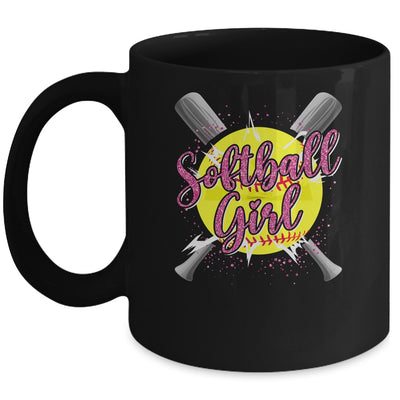 Cute Funny Softball Player Fan Softball Girl Mug | siriusteestore