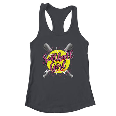 Cute Funny Softball Player Fan Softball Girl Shirt & Tank Top | siriusteestore