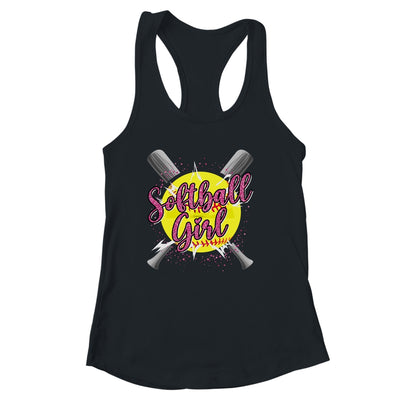 Cute Funny Softball Player Fan Softball Girl Shirt & Tank Top | siriusteestore