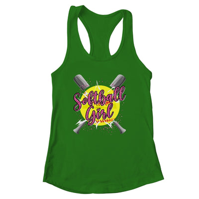 Cute Funny Softball Player Fan Softball Girl Shirt & Tank Top | siriusteestore