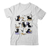 Cute Ghost Black Cat Reading Books Spooky Halloween Bookish Shirt & Sweatshirt | siriusteestore