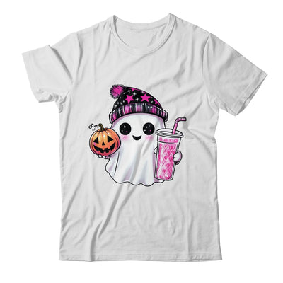 Cute Ghost Drinking Coffee Halloween Ghost Ice Coffee Womens Shirt & Sweatshirt | siriusteestore