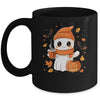 Cute Ghost Drinking Coffee Halloween Ghost Ice Coffee Womens Mug | siriusteestore
