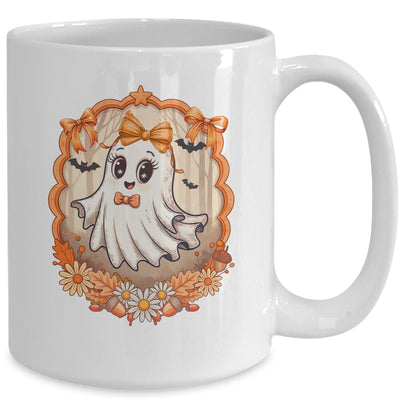 Cute Ghost Fall Halloween Bows Flowers Girly Spooky Season Mug | siriusteestore