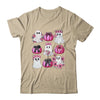 Cute Ghost Florals Pink Coquette Bows Pumpkins Halloween Shirt & Sweatshirt | siriusteestore