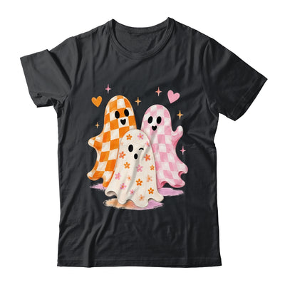 Cute Ghost Halloween Flower Checkered Coquette Spooky Season Shirt & Sweatshirt | siriusteestore