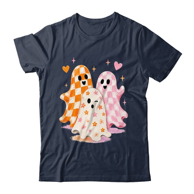 Cute Ghost Halloween Flower Checkered Coquette Spooky Season Shirt & Sweatshirt | siriusteestore