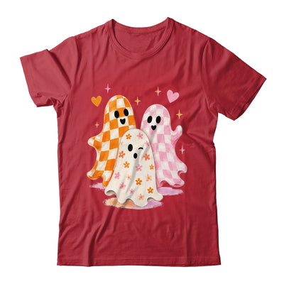 Cute Ghost Halloween Flower Checkered Coquette Spooky Season Shirt & Sweatshirt | siriusteestore