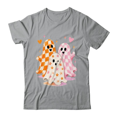 Cute Ghost Halloween Flower Checkered Coquette Spooky Season Shirt & Sweatshirt | siriusteestore