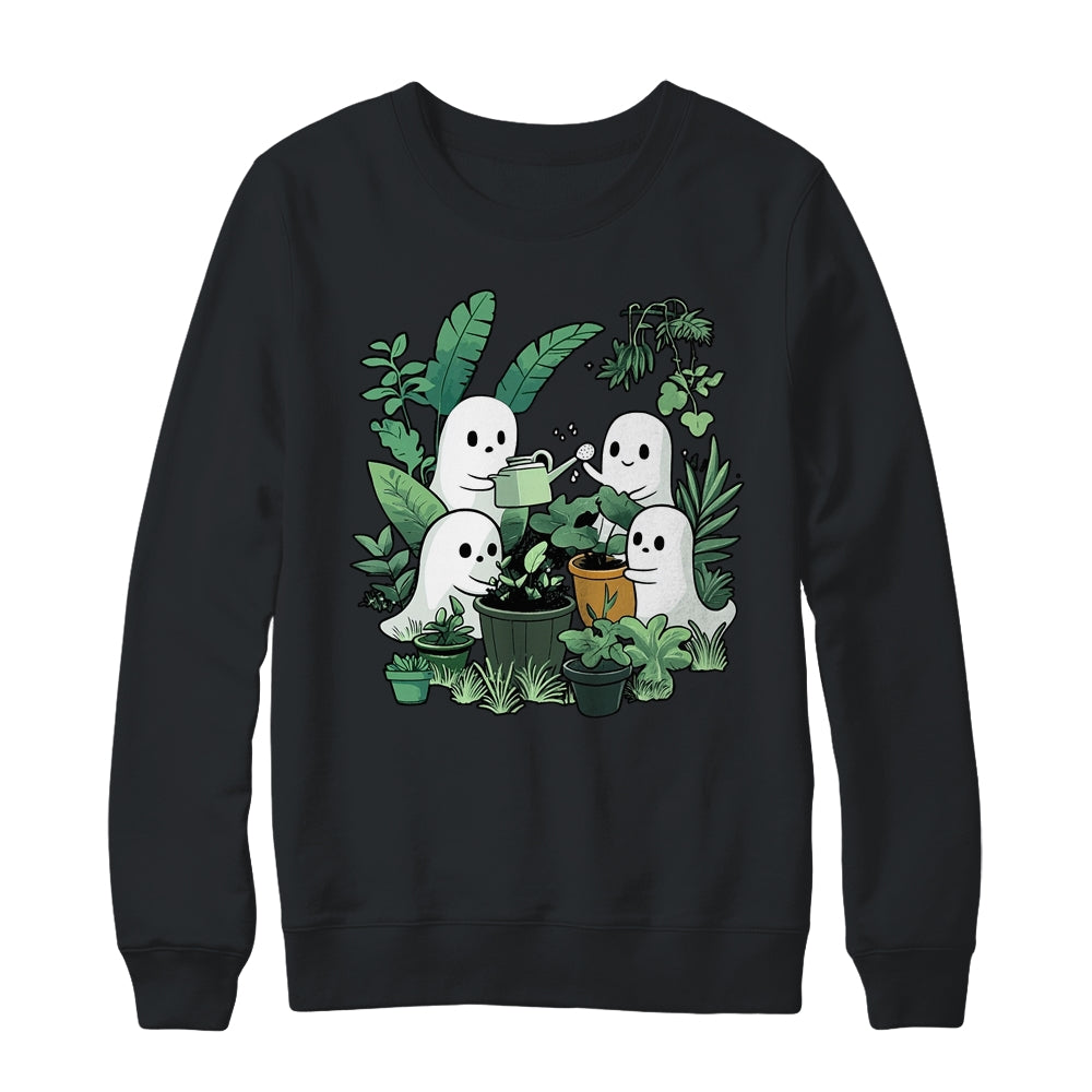 Cute Ghost Plant Lady Mom Halloween Garden Gardening Floral Shirt & Sweatshirt | siriusteestore