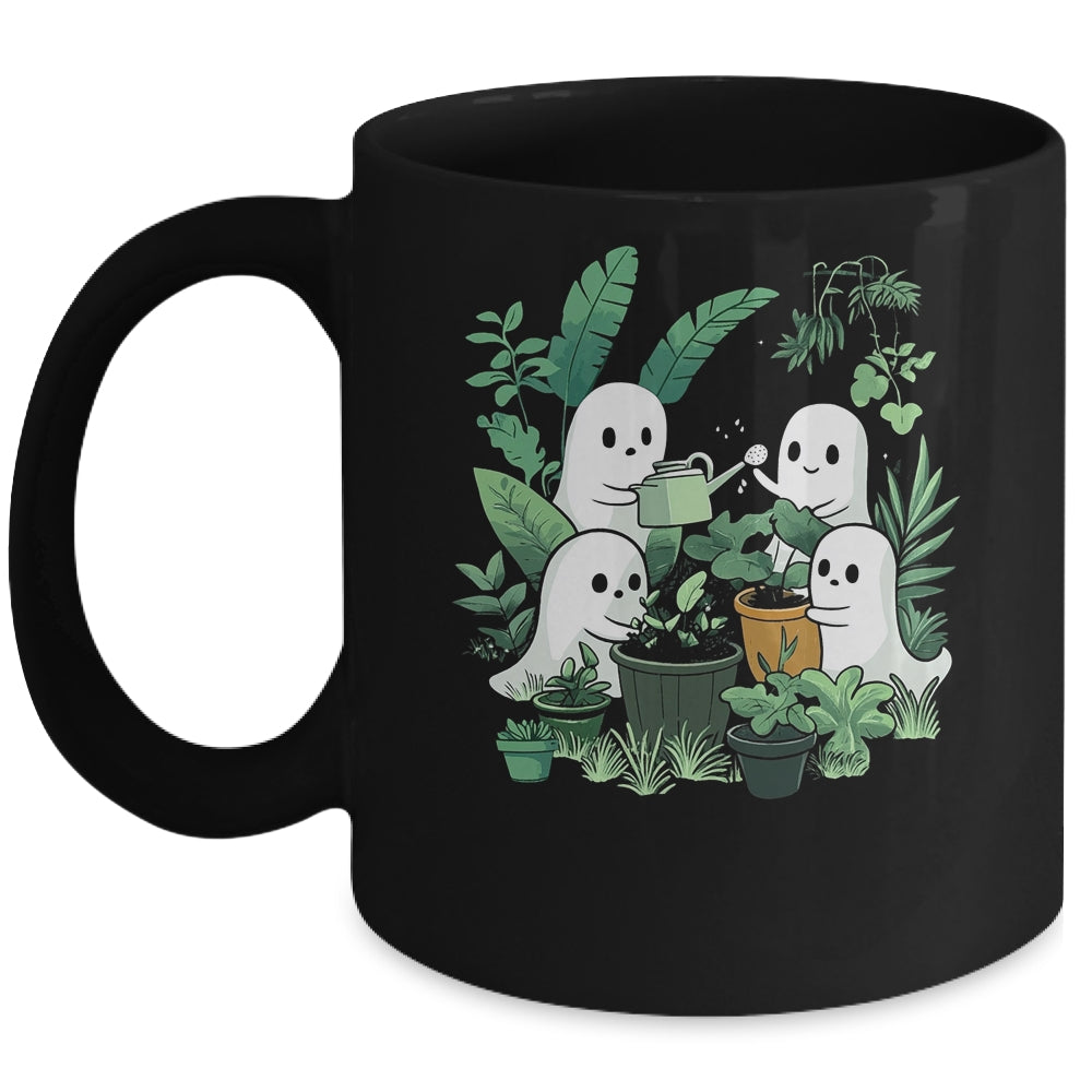 Cute Ghost Plant Lady Mom Halloween Garden Gardening Floral Mug | siriusteestore