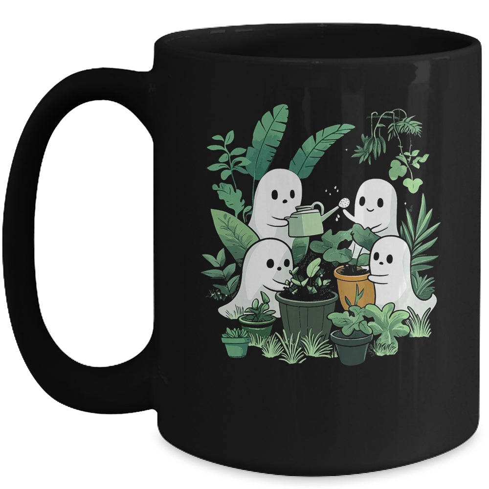 Cute Ghost Plant Lady Mom Halloween Garden Gardening Floral Mug | siriusteestore