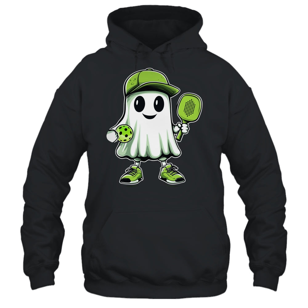 Cute Ghost Playing Pickleball Halloween Paddleball Funny Shirt & Hoodie | siriusteestore