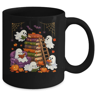 Cute Ghost Reading Book Lovers Halloween Autumn Fall Mug | siriusteestore