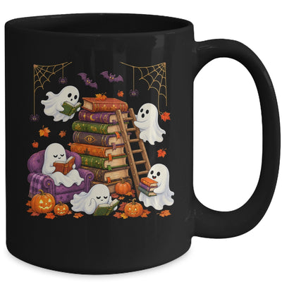 Cute Ghost Reading Book Lovers Halloween Autumn Fall Mug | siriusteestore