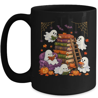 Cute Ghost Reading Book Lovers Halloween Autumn Fall Mug | siriusteestore