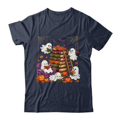 Cute Ghost Reading Book Lovers Halloween Autumn Fall Shirt & Hoodie | siriusteestore