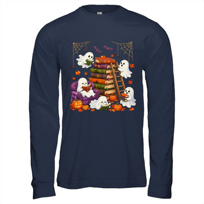 Cute Ghost Reading Book Lovers Halloween Autumn Fall Shirt & Hoodie | siriusteestore