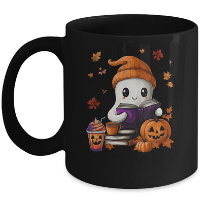 Cute Ghost Reading Book Lovers Halloween Ghost Coffee Women Mug | siriusteestore