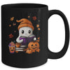 Cute Ghost Reading Book Lovers Halloween Ghost Coffee Women Mug | siriusteestore