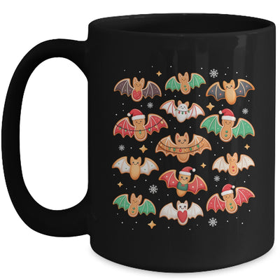 Cute Gingerbread Bats Spooky Christmas Cookie Graphic Mug | siriusteestore