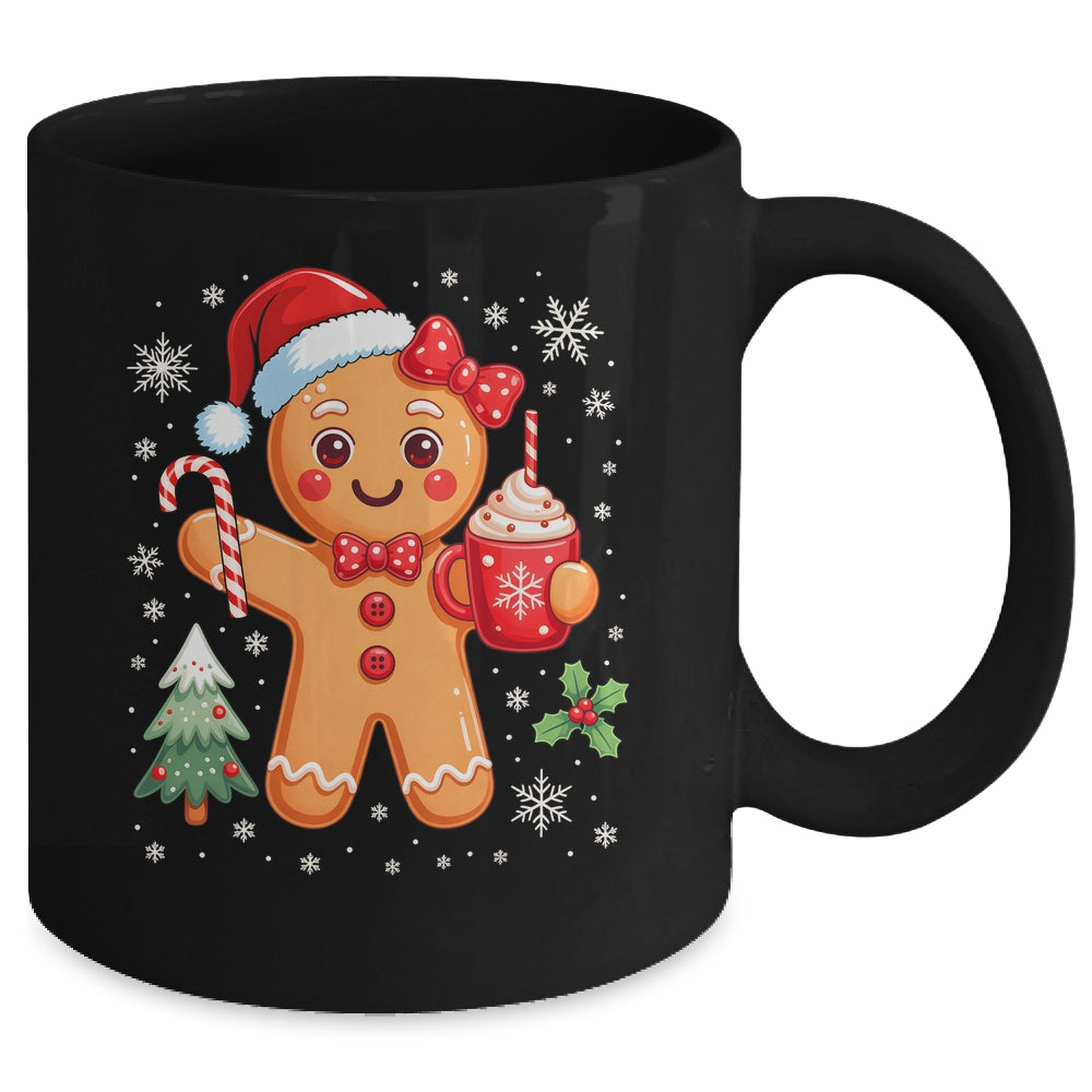 Cute Gingerbread Christmas Snow Xmas For Women Girls Kids Mug | siriusteestore