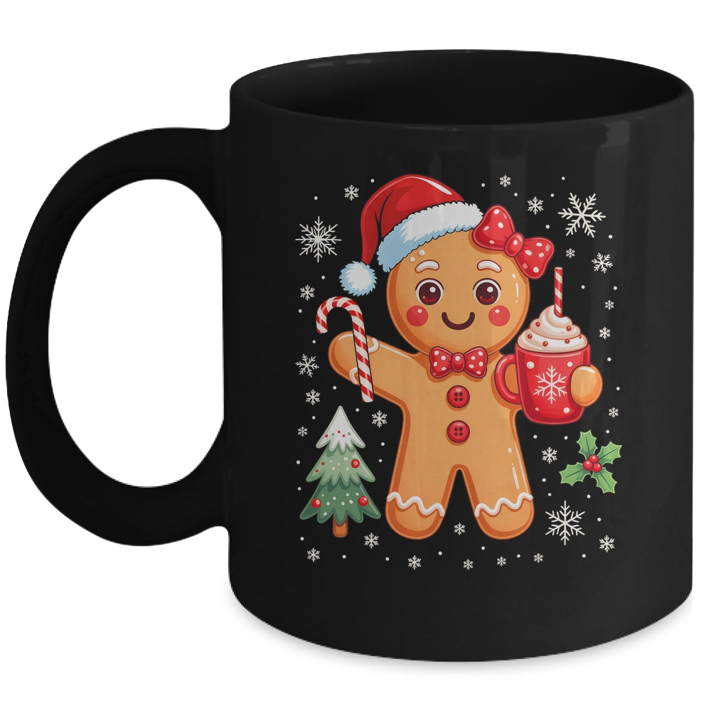 Cute Gingerbread Christmas Snow Xmas For Women Girls Kids Mug | siriusteestore