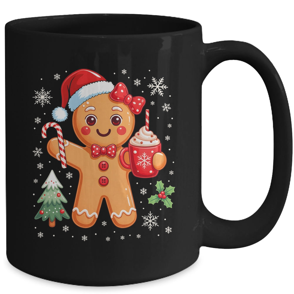 Cute Gingerbread Christmas Snow Xmas For Women Girls Kids Mug | siriusteestore