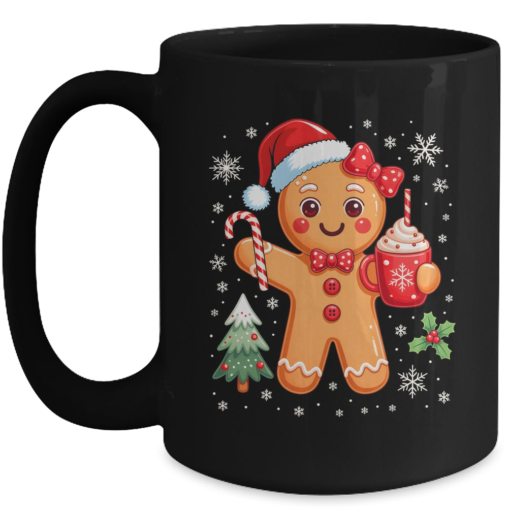 Cute Gingerbread Christmas Snow Xmas For Women Girls Kids Mug | siriusteestore