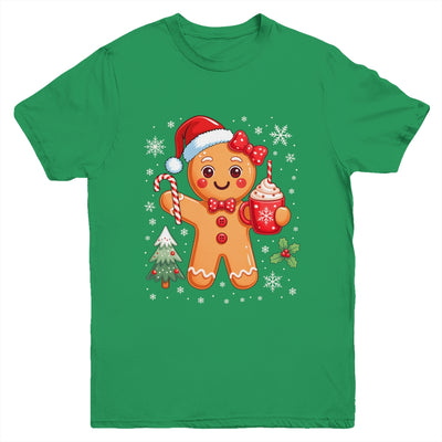 Cute Gingerbread Christmas Snow Xmas For Women Girls Kids Youth Shirt | siriusteestore