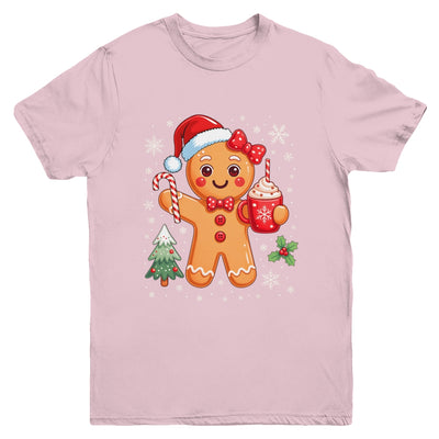 Cute Gingerbread Christmas Snow Xmas For Women Girls Kids Youth Shirt | siriusteestore