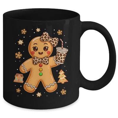 Cute Gingerbread Leopard Coquette Christmas Xmas Girl Women Mug | siriusteestore