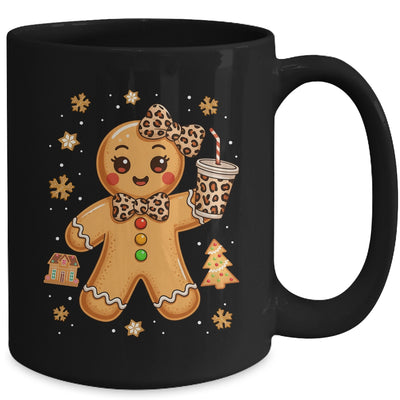 Cute Gingerbread Leopard Coquette Christmas Xmas Girl Women Mug | siriusteestore