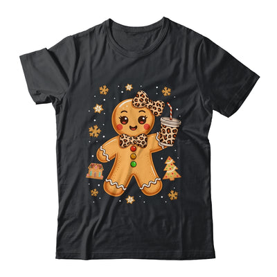 Cute Gingerbread Leopard Coquette Christmas Xmas Girl Women Shirt & Sweatshirt | siriusteestore