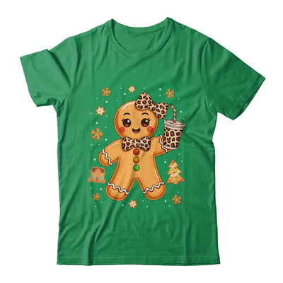 Cute Gingerbread Leopard Coquette Christmas Xmas Girl Women Shirt & Sweatshirt | siriusteestore