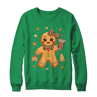Cute Gingerbread Leopard Coquette Christmas Xmas Girl Women Shirt & Sweatshirt | siriusteestore
