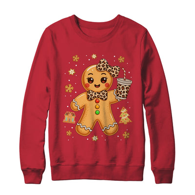 Cute Gingerbread Leopard Coquette Christmas Xmas Girl Women Shirt & Sweatshirt | siriusteestore