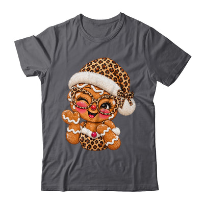 Cute Gingerbread Leopard Santa Hat Christmas Women Girls Shirt & Sweatshirt | siriusteestore