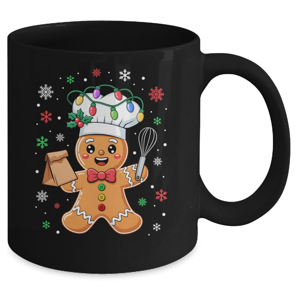 Cute Gingerbread Man Baker Funny Christmas Chef Bake Cookies Mug | siriusteestore