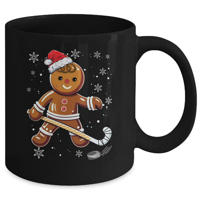 Cute Gingerbread Man Hockey Player Hockey Christmas Mug | siriusteestore