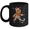 Cute Gingerbread Man Hockey Player Hockey Christmas Mug | siriusteestore