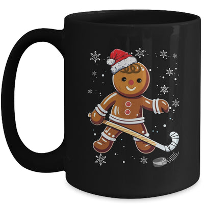 Cute Gingerbread Man Hockey Player Hockey Christmas Mug | siriusteestore