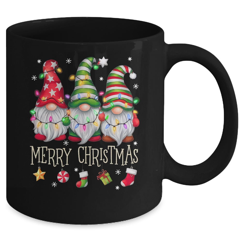 Cute Gnomes Merry Christmas Light Family Gnome Matching Xmas Mug | siriusteestore