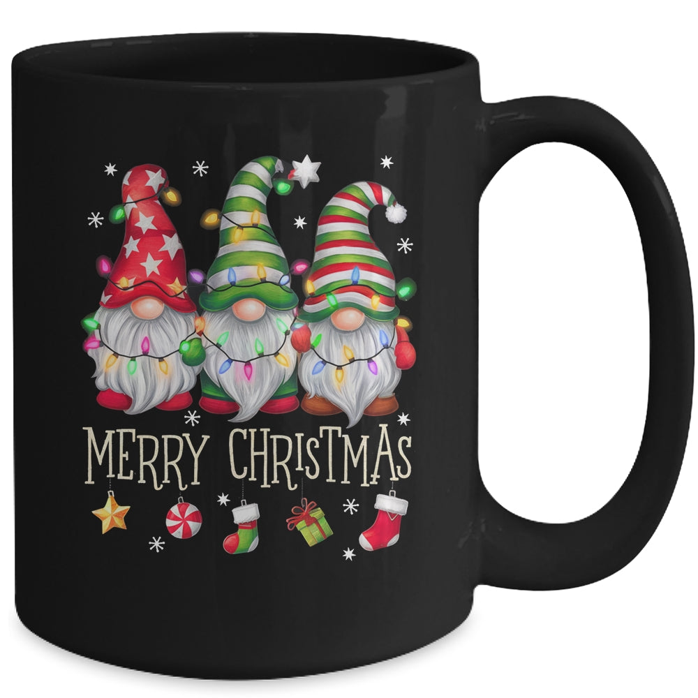 Cute Gnomes Merry Christmas Light Family Gnome Matching Xmas Mug | siriusteestore