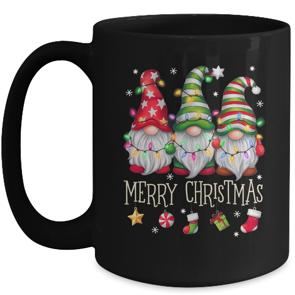 Cute Gnomes Merry Christmas Light Family Gnome Matching Xmas Mug | siriusteestore